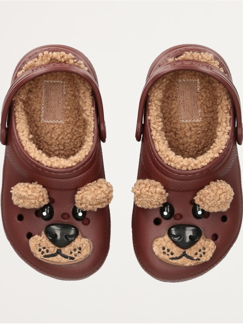 Crocs Kids' Lined Brown Bear Clog - Brown